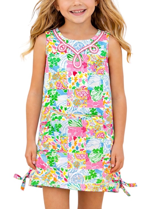 Lilly Pulitzer Other - LILLY PULITZER Girls Colorful Patchwork Floral Tank Dress